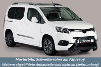 Schwellerrohre SCHWARZ ohne Tritt für Toyota Proace...