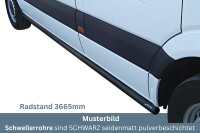 Schwellerrohre SCHWARZ ohne Tritt für VW Crafter...