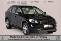 Schwellerrohre SCHWARZ oval mit Tritt für VOLVO XC60 Bj.08-17 Edelstahl mit TÜV