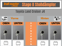 2 Stoßdämpfer Trailmaster für Toyota Landcruiser BJ40 0-40mm Bj69-84 VA / HA