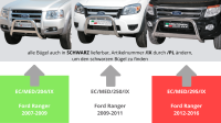 Frontbügel Edelstahl schwarz für Ford Ranger 2016- Ø63mm mit Gutachten Frontschutzbügel