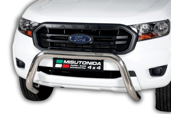 Frontbügel Edelstahl für Ford Ranger 2019 - Ø76mm mit Gutachten Frontschutzbügel