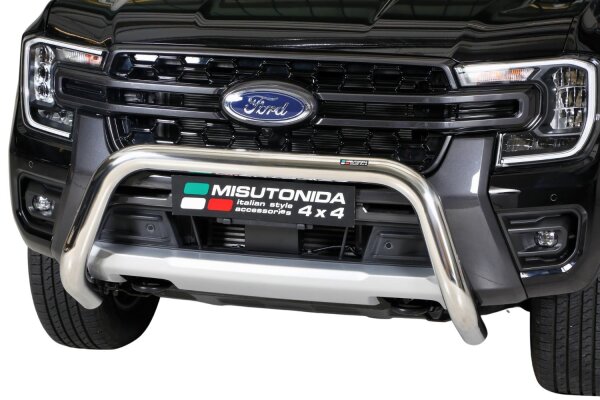 Frontbügel Edelstahl für Ford Ranger 2023- Ø76mm mit Gutachten Frontschutzbügel