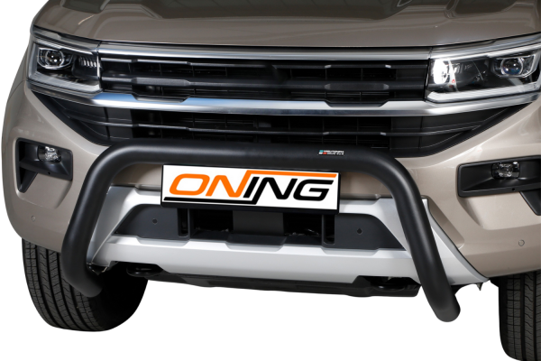 Frontbügel Edelstahl schwarz für VW Amarok 2023- Ø76mm mit Gutachten