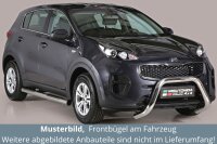 Frontbügel Edelstahl für Kia Sportage 2018-2021 Ø76mm mit Gutachten Frontschutzbügel