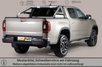 Schwellerrohre Design für VW Amarok II Bj. 2023- Edelstahl TÜV