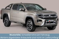 Schwellerrohre Design SCHWARZ für VW Amarok II 2023- Edelstahl mit TÜV