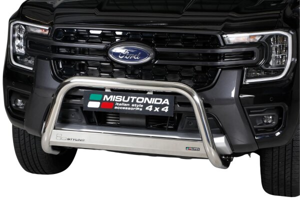 Frontbügel Edelstahl für Ford Ranger 2023- Ø63mm mit Gutachten Frontschutzbügel