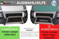 Frontbügel Edelstahl schwarz für Citroen Jumper MAXI 2006-2013 63mm mit Gutachten