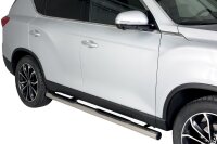 Schwellerrohre mit Tritt für SSANGYONG Rexton Bj. 2023- Edelstahl Ø76mm mit TÜV