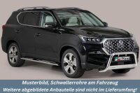 Schwellerrohre Design oval mit Tritt für SSANGYONG...