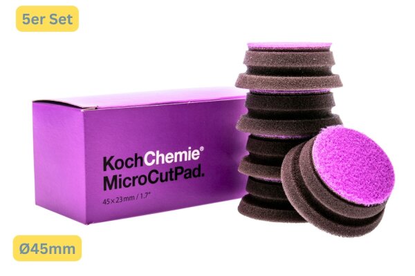1x Koch Chemie Micro Cut Pad Set 5x Ø 45 x 23 mm Polierschwamm Polierpad
