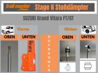 2 Stoßdämpfer Trailmaster für Suzuki Grand Vitara FT GT 0-35mm Bj 89-05 Hinten