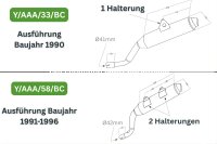 MARVING Auspuff "Amacal" verchromt + Aluhülle für Yamaha XT 600 E 3TB