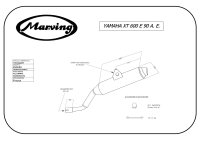 MARVING Auspuff "Amacal" verchromt + Aluhülle für Yamaha XT 600 E 3TB