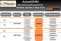 MARVING Auspuff Paar "Master" schwarz lackiert für Honda CB 900 F 82 / 1100F Bol dOr SC11 SC09