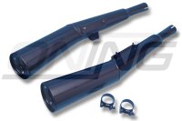 MARVING Auspuff Paar "Master" schwarz verchromt für Honda CB 900 F 82 / 1100F Bol dOr SC11 SC09