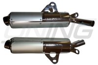 MARVING Auspuff Paar "Amacal" Verchromt+Aluhülle für Suzuki DR 650 RS / RSE SP42B SP43B