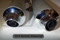 MARVING Auspuff Paar "Amacal" Verchromt+Aluhülle für Suzuki DR 650 RS / RSE SP42B SP43B