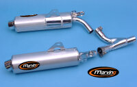 MARVING Auspuff Paar "Amacal" Verchromt+Aluhülle für Suzuki DR 650 RS / RSE SP42B SP43B