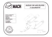MARVING Auspuff Paar "Amacal" Verchromt+Aluhülle für Suzuki DR 650 RS / RSE SP42B SP43B