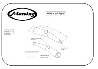 MARVING Auspuff Paar "Master" schwarz für Honda VF 750 F RC15 BJ.83-86