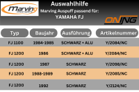 MARVING Auspuffpaar "Master" schwarz lackiert für Yamaha FJ 1200 Bj.88/89 3CW