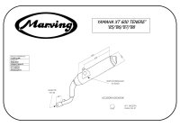 MARVING Auspuff "Amacal" verchromt für YAMAHA XT 600 1983-1989 2KF 43F