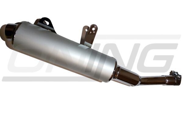 MARVING Auspuff "Enduro amacal" Verchromt für Kawasaki KLR 650 TENGAI (Bj. 1998-2004) KL650A KL650B KL650C