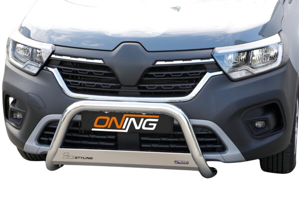 Frontbügel Edelstahl für Renault Kangoo 2021 - Ø63mm mit Gutachten Frontschutzbügel