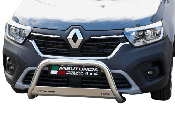 Frontbügel Edelstahl für Renault Kangoo 2023 - Ø63mm mit Gutachten Frontschutzbügel