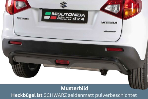 Misutonida Heckschutzbügel SCHWARZ MATT passend für SUZUKI Vitara LY (2015-2018) Ø 50 mm Edelstahl V2A TÜV-Teilegutachten