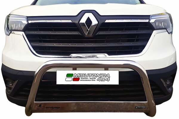 Frontbügel Edelstahl für Renault Trafic 3 Bj.2021- Ø63mm mit Gutachten Frontschutzbügel