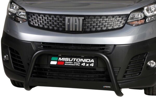 Frontbügel Edelstahl schwarz für Fiat Scudo 2021 - 63mm mit Gutachten Frontschutzbügel