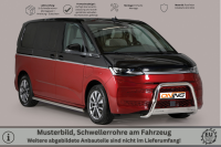 Schwellerrohre ohne Tritt für VW T7 Multivan Edelstahl poliert Ø63mm TÜV