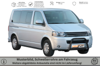 Schwellerrohre SCHWARZ ohne Tritt für VW T5 Edelstahl Ø63mm TÜV
