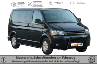 Schwellerrohre SCHWARZ ohne Tritt für VW T5 Edelstahl Ø63mm TÜV