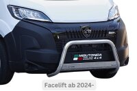 Frontbügel Edelstahl für Peugeot Boxer Facelift 2024 - Ø63mm Frontschutzbügel mit Gutachten