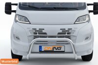 Frontbügel Edelstahl für Fiat Ducato Facelift 2024 - Ø63mm mit Gutachten Frontschutzbügel