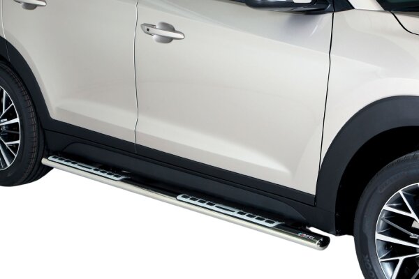 Schwellerrohre Design für HYUNDAI Tucson TL ab Bj. 2018- Edelstahl TÜV