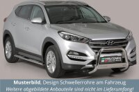 Schwellerrohre Design für HYUNDAI Tucson TL ab Bj. 2018- Edelstahl TÜV