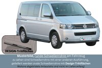 Schwellerrohre SCHWARZ oval Design Trittfläche für VW T5 ab Bj.10- Edelstahl mit TÜV