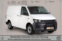Schwellerrohre SCHWARZ Design für VW T6 & T6.1 ab Bj.15- Edelstahl mit TÜV