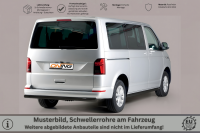 Schwellerrohre SCHWARZ ohne Tritt für VW T6 & T6.1 Edelstahl Ø63mm TÜV