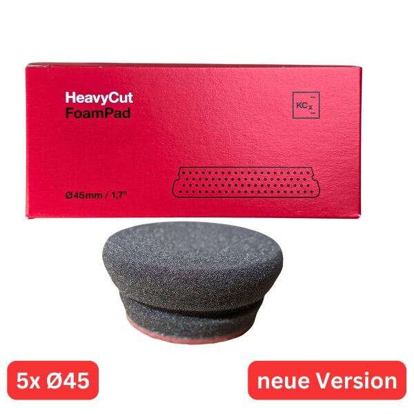 1x Koch Chemie Heavy Cut Foam Pad Set 5x Ø 45 x 25 mm Polierschwamm Polierpad