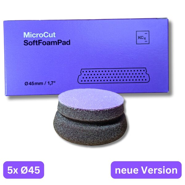 1x Koch Chemie Micro Cut Soft Foam Pad Set 5x Ø 45 x 25 mm Polierschwamm Polierpad