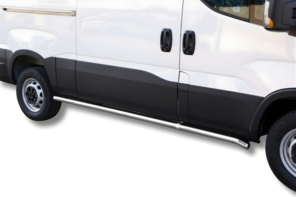 Schwellerrohre ohne Tritt für IVECO Daily VII 2024- Edelstahl poliert Ø63mm TÜV
