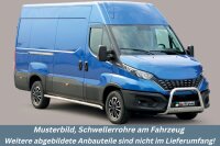 Schwellerrohre ohne Tritt für IVECO Daily VII 2024- Edelstahl poliert Ø63mm TÜV
