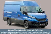 Schwellerrohre SCHWARZ ohne Tritt für IVECO Daily VII 2024- Edelstahl Ø63mm TÜV