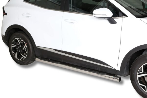 Schwellerrohre mit Tritt für KIA Sportage NQ5 ab Bj. 2021- V2A Ø76mm mit TÜV